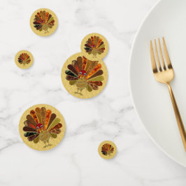 Colorful Happy Thanksgiving Turkije Confetti