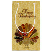 Colorful Happy Thanksgiving Turkije Klein Cadeauzakje (Voorkant)