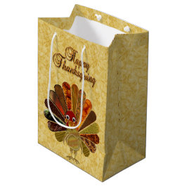 Colorful Happy Thanksgiving Turkije Medium Cadeauzakje
