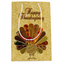 Colorful Happy Thanksgiving Turkije Medium Cadeauzakje