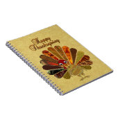 Colorful Happy Thanksgiving Turkije Notitieboek (Rechterzijde)