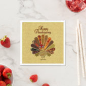 Colorful Happy Thanksgiving Turkije Servetten (Insitu)