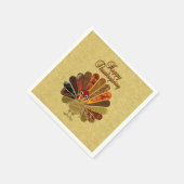 Colorful Happy Thanksgiving Turkije Servetten (Hoek)