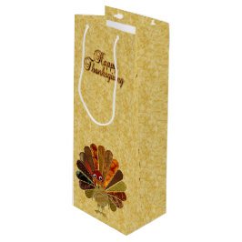 Colorful Happy Thanksgiving Turkije Wijn Cadeautas