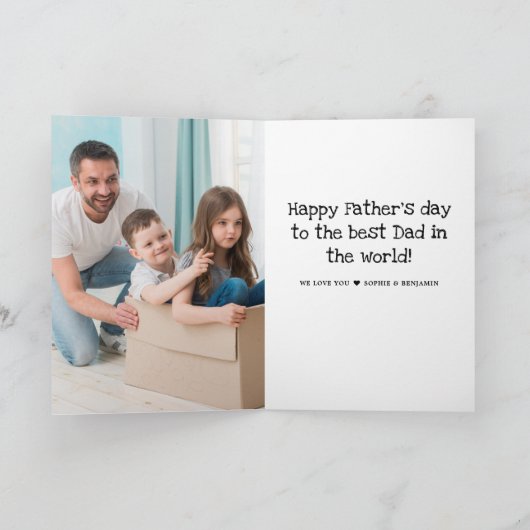 Colorful Happy Vaderdag Kaart (Binnen)