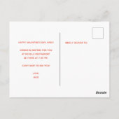 COLORFUL HAPPY VALENTINE'S DAG BRIEFKAART (Achterkant)