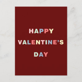 COLORFUL HAPPY VALENTINE'S DAG BRIEFKAART