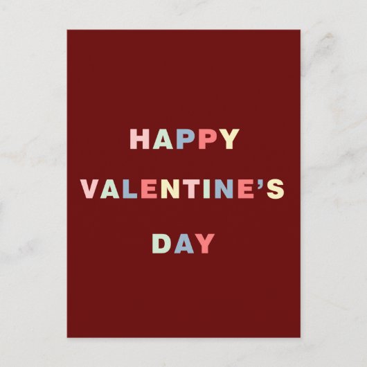 COLORFUL HAPPY VALENTINE'S DAG BRIEFKAART (Voorkant)