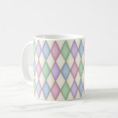 Colorful Harlequin Diamond Check Pattern Koffiemok (Voorkant links)