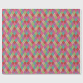 Colorful Harlequin Diamonds Wrapping Paper  Cadeaupapier (Vlak)