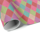 Colorful Harlequin Diamonds Wrapping Paper  Cadeaupapier (Rol Hoek)