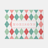 Colorful Harlequin Geometric Pattern Deurmat (Voorkant)