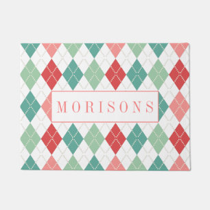 Colorful Harlequin Geometric Pattern Deurmat