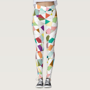 Colorful Harlequin Tapestry Patroon Leggings