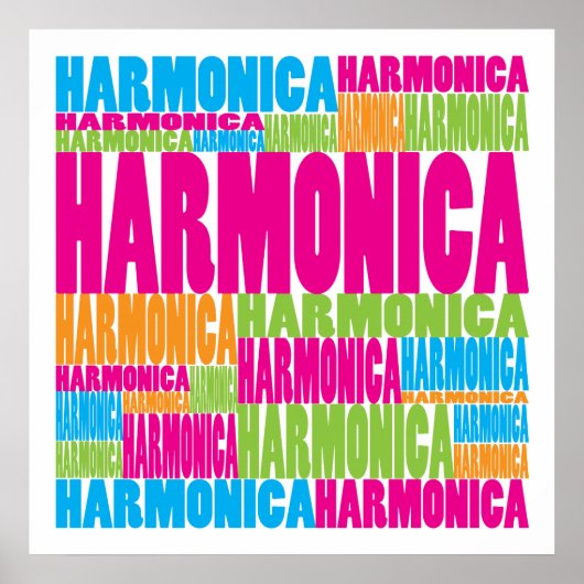 Colorful Harmonica Poster (Voorkant)