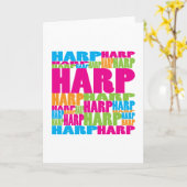 Colorful Harp Kaart (Gele Bloem)