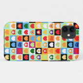 Colorful harten, iPhone case (Achterkant (horizontaal))
