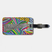 colorful hatches and herringbone collage  bagagelabel (Achterkant horizontaal)