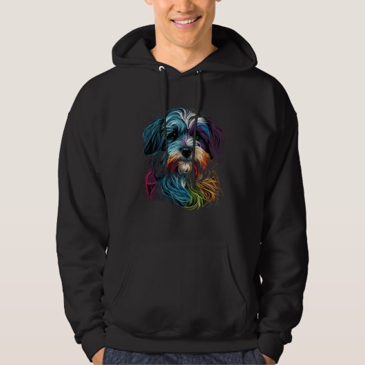 Colorful Havanese Face Painting  Animals Dog Hoodie (Voorkant)