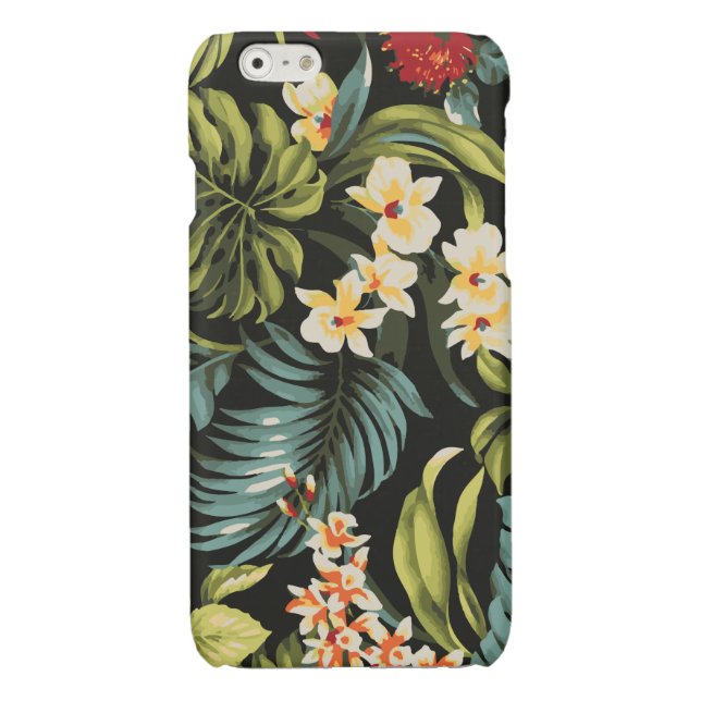 Colorful Hawaii Flowers Design iPhone Hoesje (Achterkant)