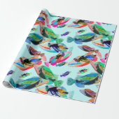 Colorful Hawaii State Fish Wrapping Paper Cadeaupapier (Uitgerold)