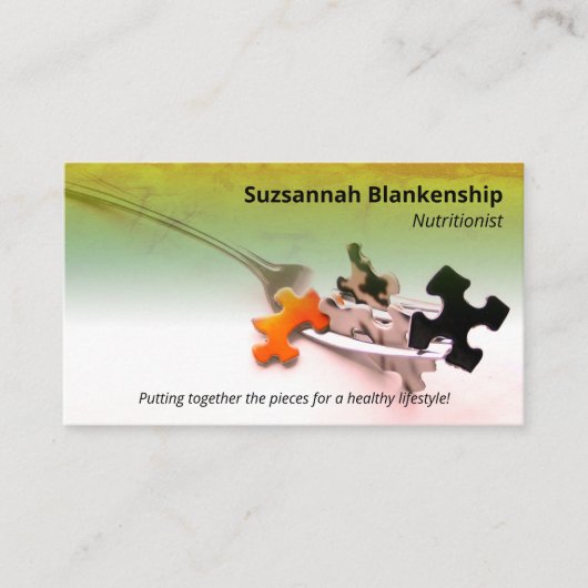 Colorful Healthy Life Professional Occupation Visitekaartje (Voorkant)