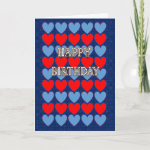 Colorful Heart Birthday Kaart