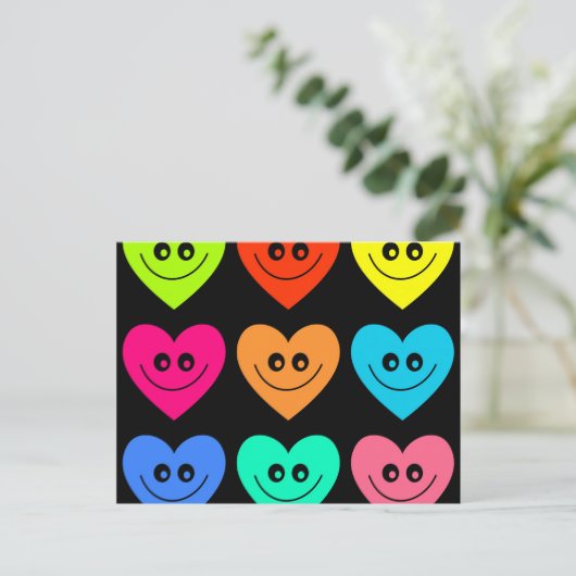 Colorful Heart Briefkaart (Staand voorkant)