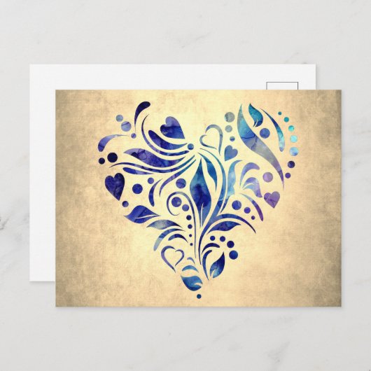 Colorful Heart Briefkaart (Voorkant / Achterkant)