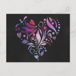 Colorful Heart Briefkaart