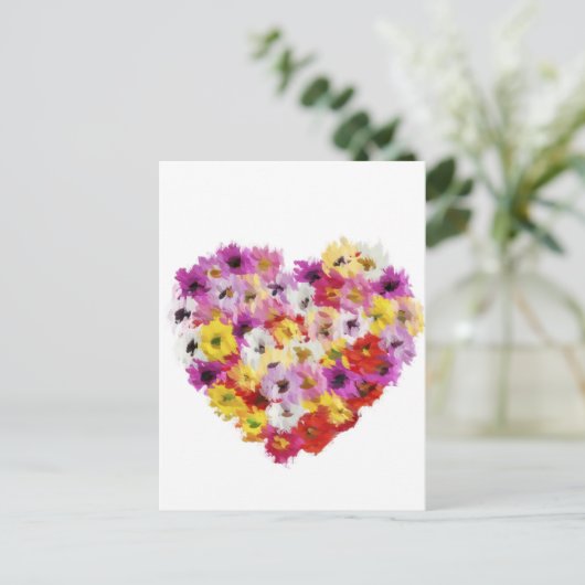 Colorful Heart Briefkaart (Staand voorkant)