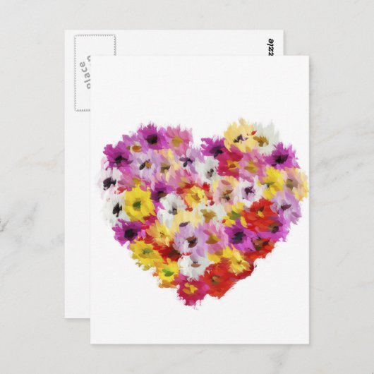 Colorful Heart Briefkaart (Voorkant / Achterkant)