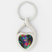 Colorful Heart Doodle Sleutelhanger (Voorkant)