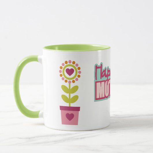 Colorful Heart Flower Moederdag Mok (Links)