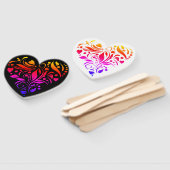 Colorful Heart Hand Fan Handwaaier (Niet-gemonteerd)