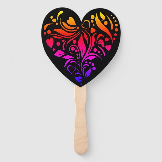 Colorful Heart Handwaaier (Voorkant)