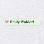 Colorful Heart Kids' Name Clothing School Labels (Design 2)