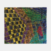 Colorful Heart Mosaic Fleece Deken (Voorkant (Horizontaal))
