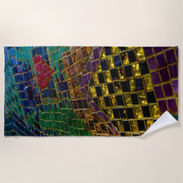 Colorful Heart Mosaic Strandlaken