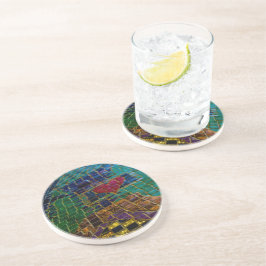 Colorful Heart Mosaic Zandsteen Onderzetter