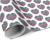 Colorful Heart Motif Cadeaupapier (Rol Hoek)