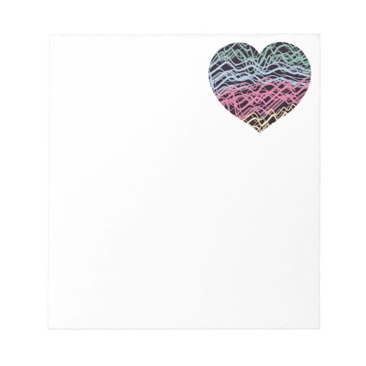 Colorful Heart Motif Notitieblok (Voorkant)