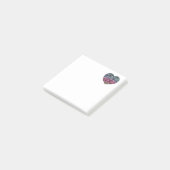 Colorful Heart Motif Post-it® Notes (Schuin)