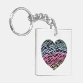 Colorful Heart Motif Sleutelhanger (Voorkant Links)