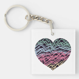 Colorful Heart Motif Sleutelhanger