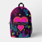 Colorful Heart Patroon Bedrukte Rugzak (Voorkant)