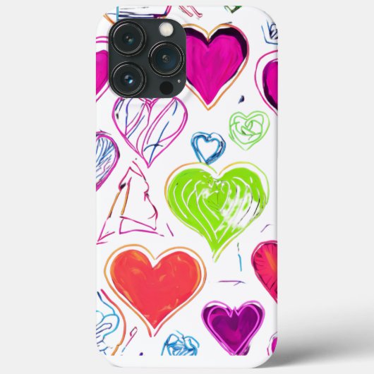 Colorful Heart Patroon Case-Mate iPhone Case (Achterkant)