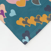 Colorful Heart Patroon Fleece Deken (Hoek)