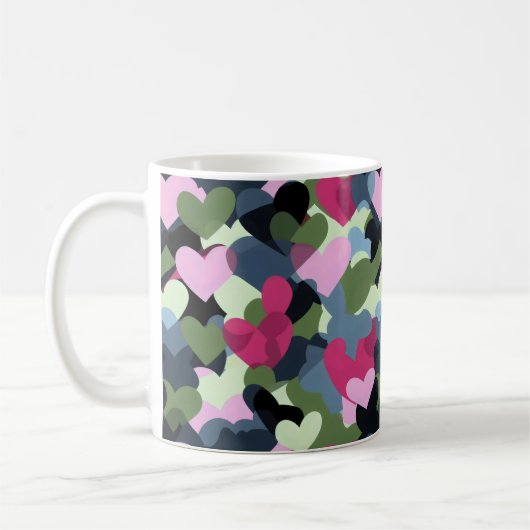 Colorful Heart Patroon Koffiemok (Links)