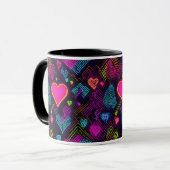 Colorful Heart Patroon Mok (Voorkant links)